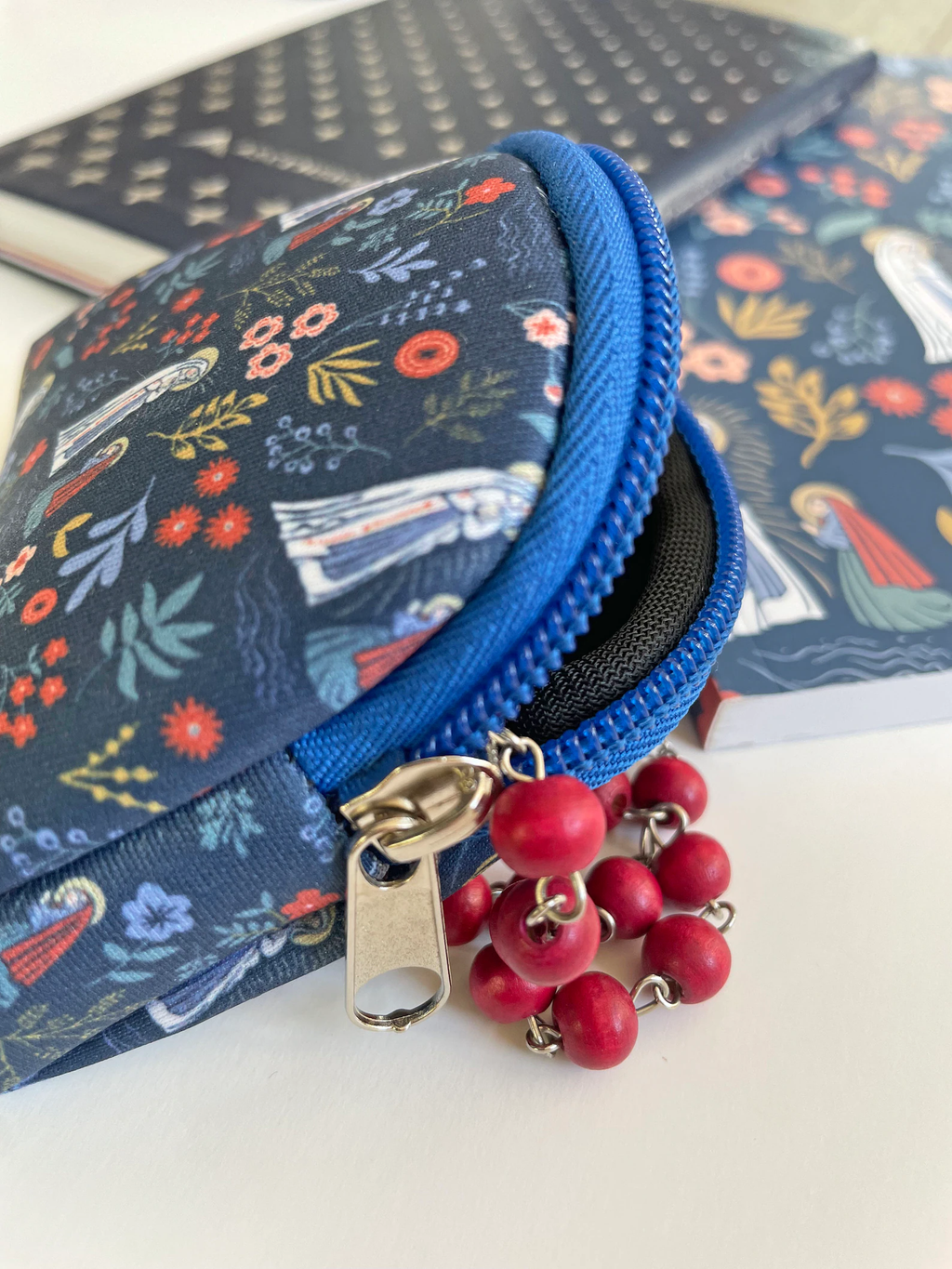Rosary Our Lady of Lourdes Pouch 
Catholic Gift