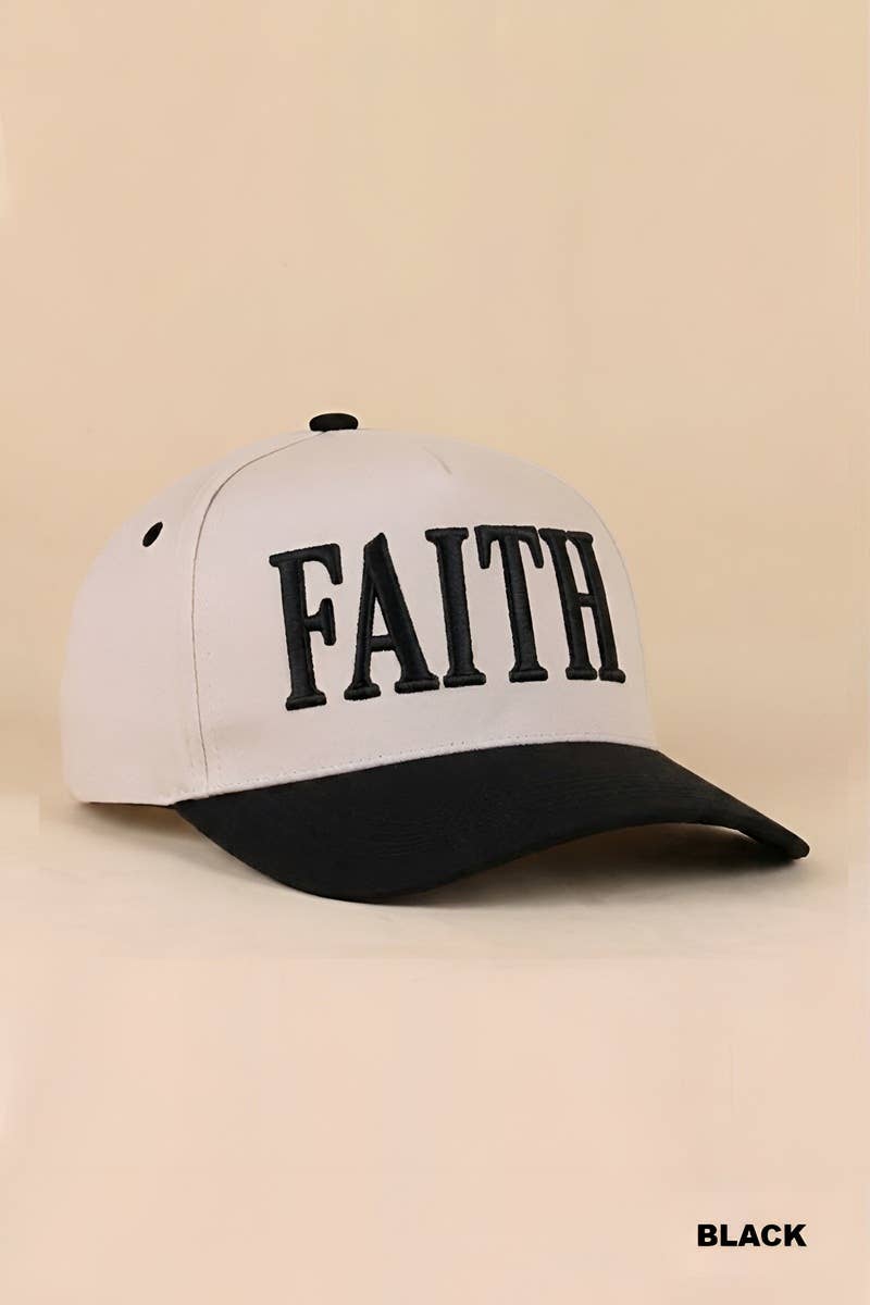 Embroidered Faith Two Tone Snapback Hat