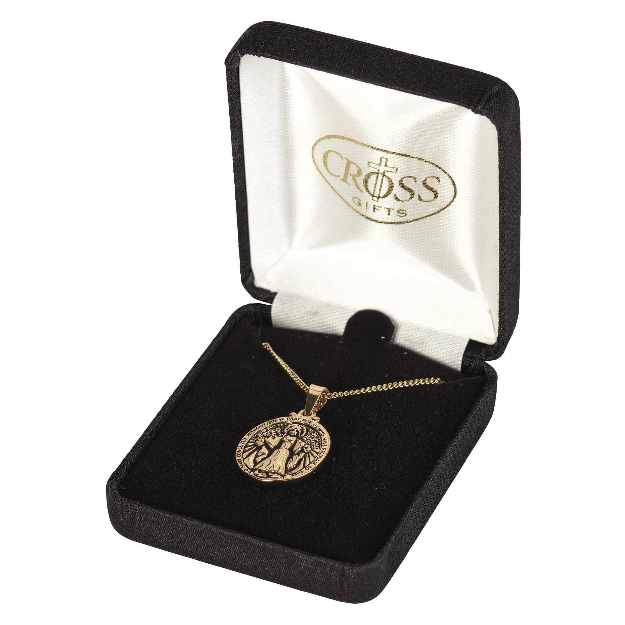 ST MICHAEL MEDAL GOLD PLATE 24" CHAIN