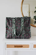 Moss and Petal Quilted Market Bag