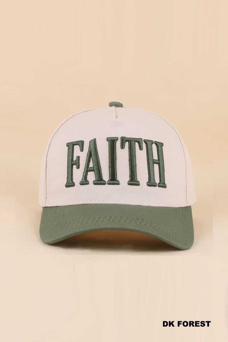 Embroidered Faith Two Tone Snapback Hat