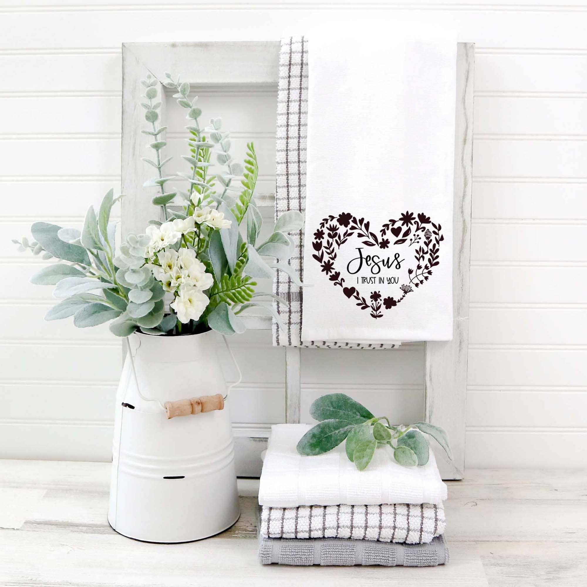 Divine Mercy Catholic Kitchen Towel - Jesus I Trust in You