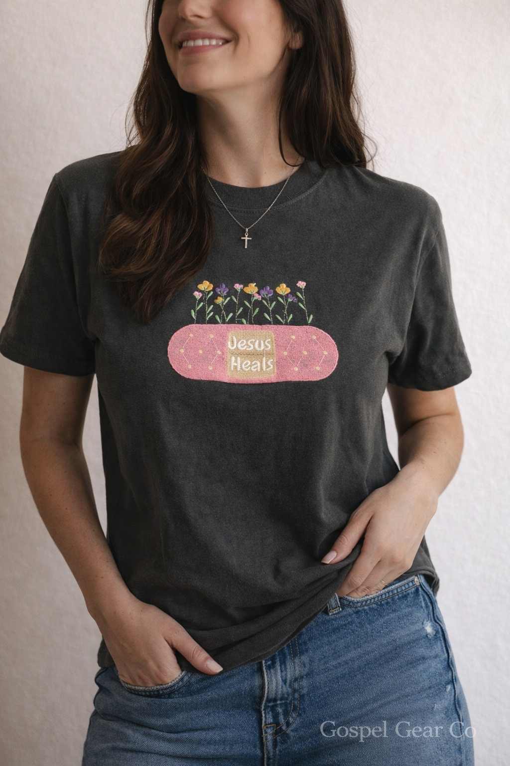 Jesus Heals Embroidered Shirt