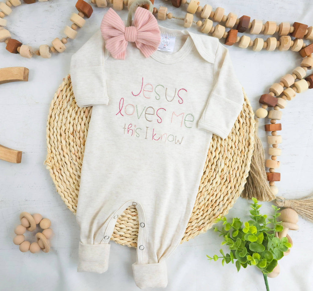 Baby Romper | Baby Girl Outfit - Jesus Loves Me