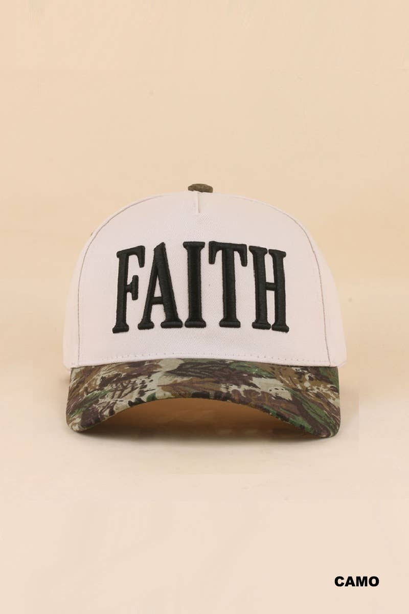 Embroidered Faith Two Tone Snapback Hat