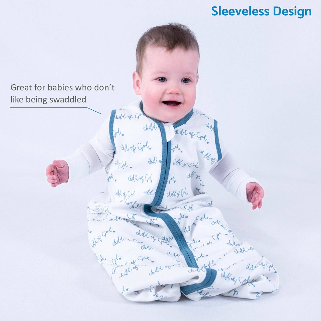 Organic Cotton Sleep Sack 0.5 TOG Blue Child of God