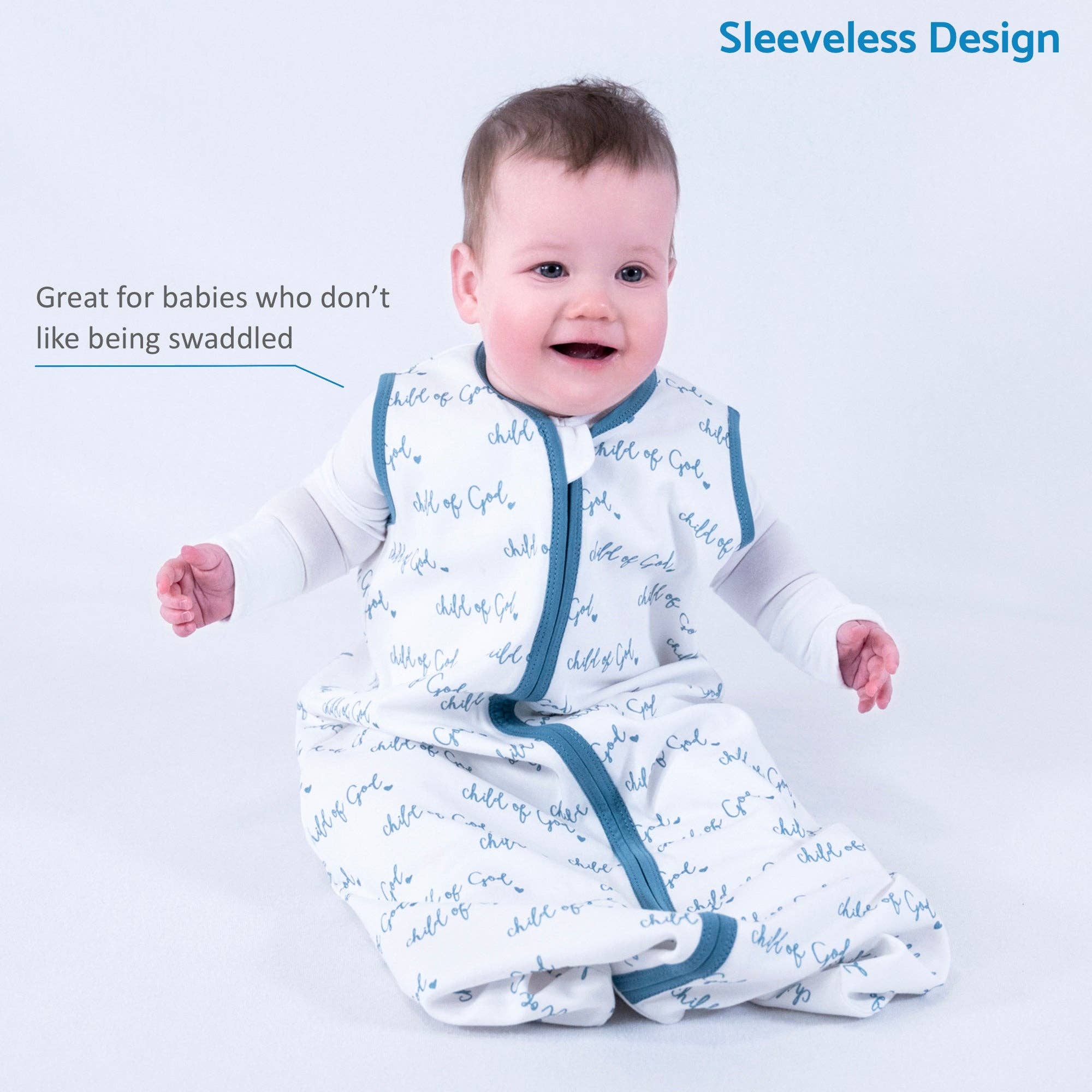 Organic Cotton Sleep Sack 0.5 TOG Blue Child of God