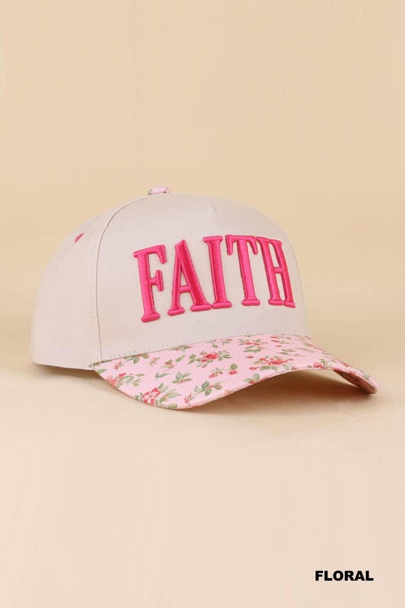 Embroidered Faith Two Tone Snapback Hat
