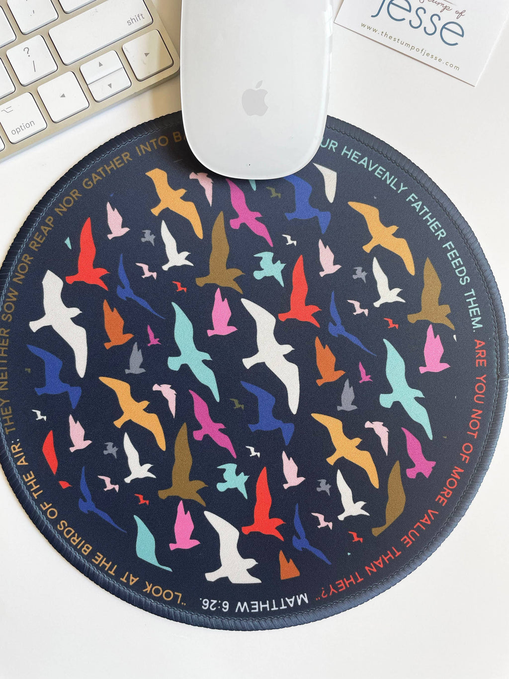 Look at the birds of the Air Mouse Pad I Catholic Gift