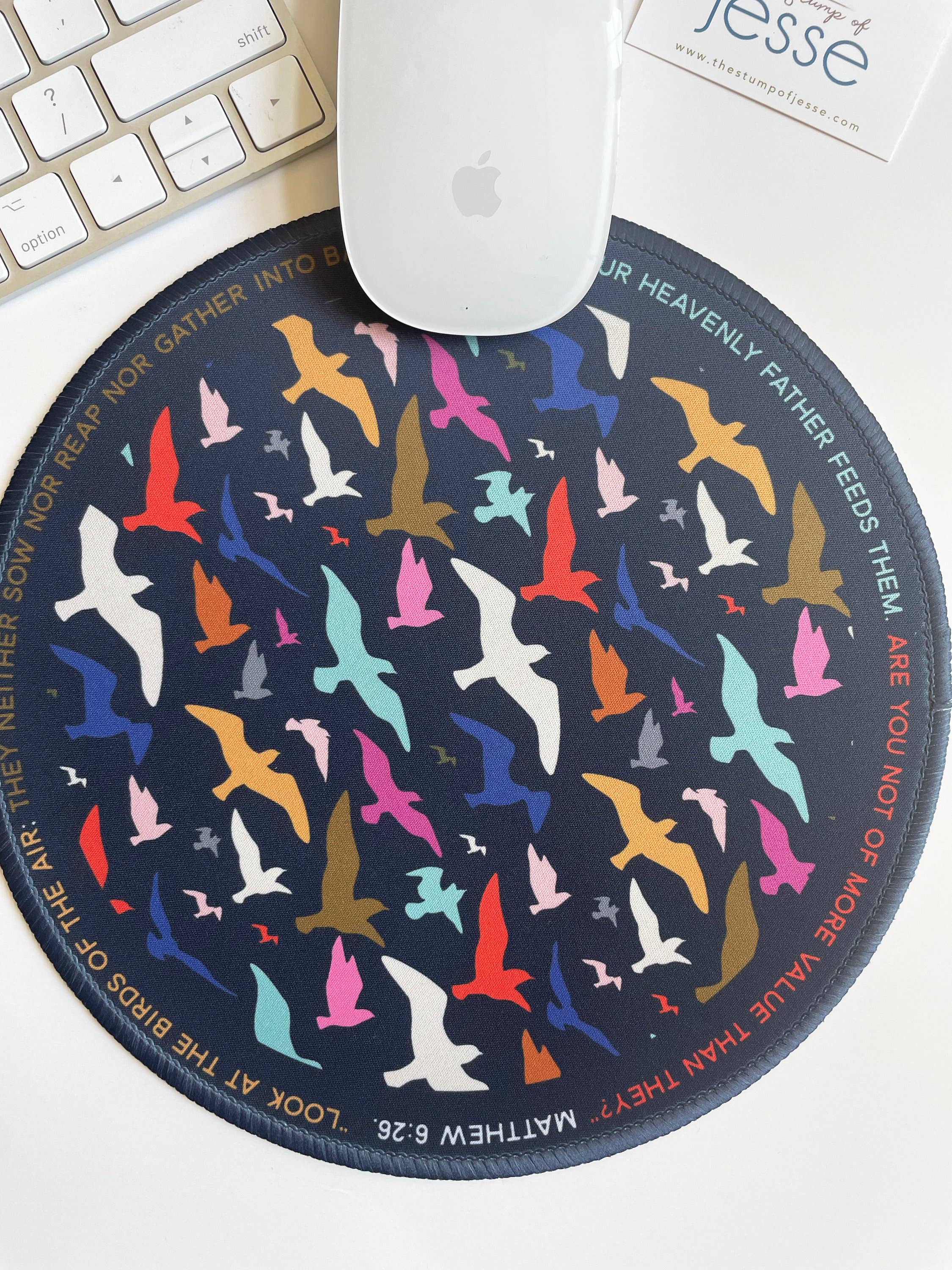 Look at the birds of the Air Mouse Pad I Catholic Gift