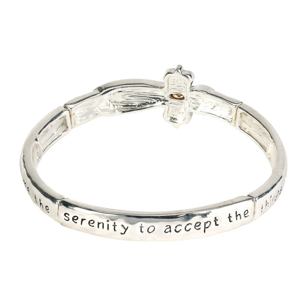 SERENITY PRAYER SIDEWAYS CROSS BRACELET