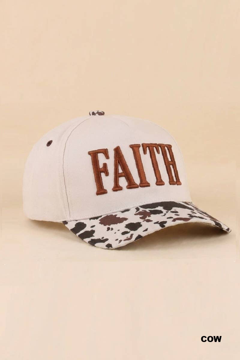 Embroidered Faith Two Tone Snapback Hat