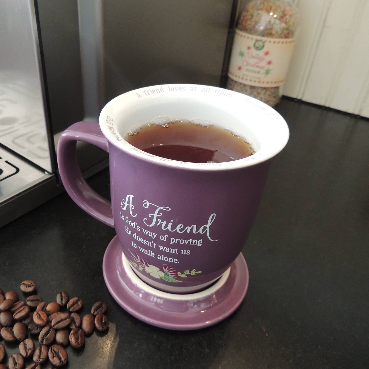 Friend Purple Coaster Mug