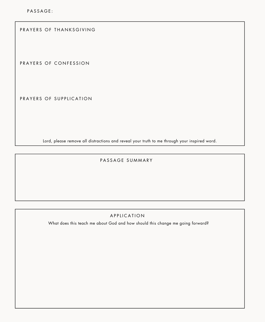 Bible Study Journal