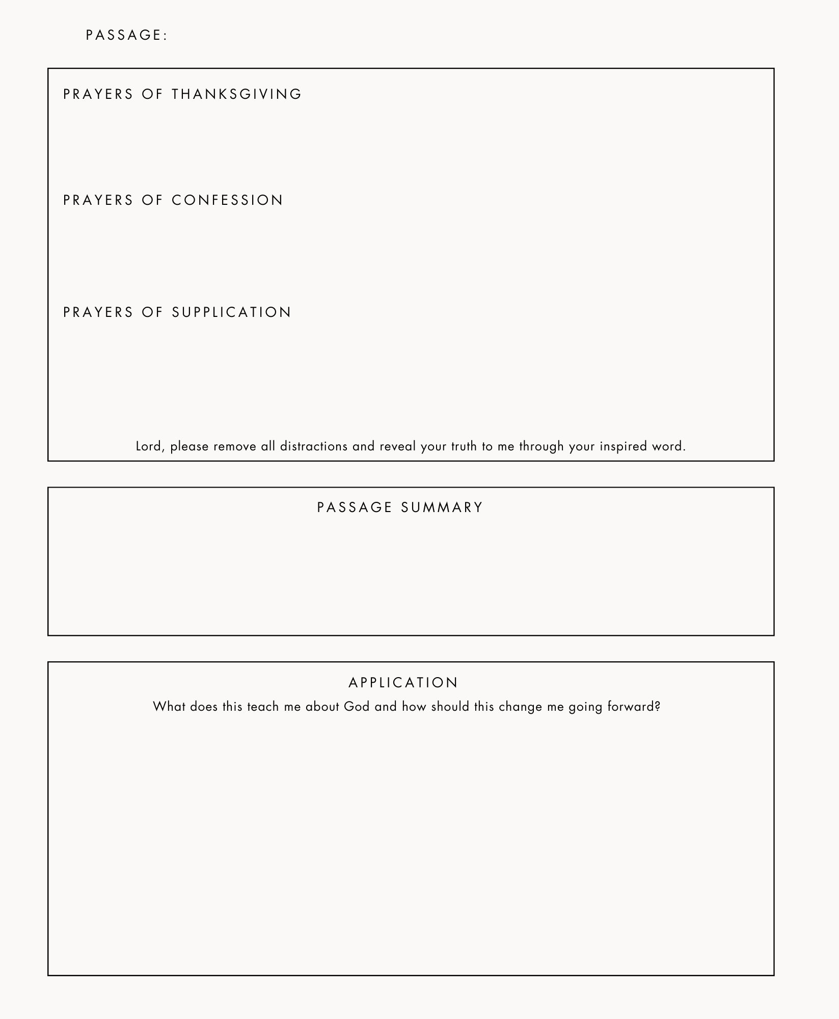 Bible Study Journal