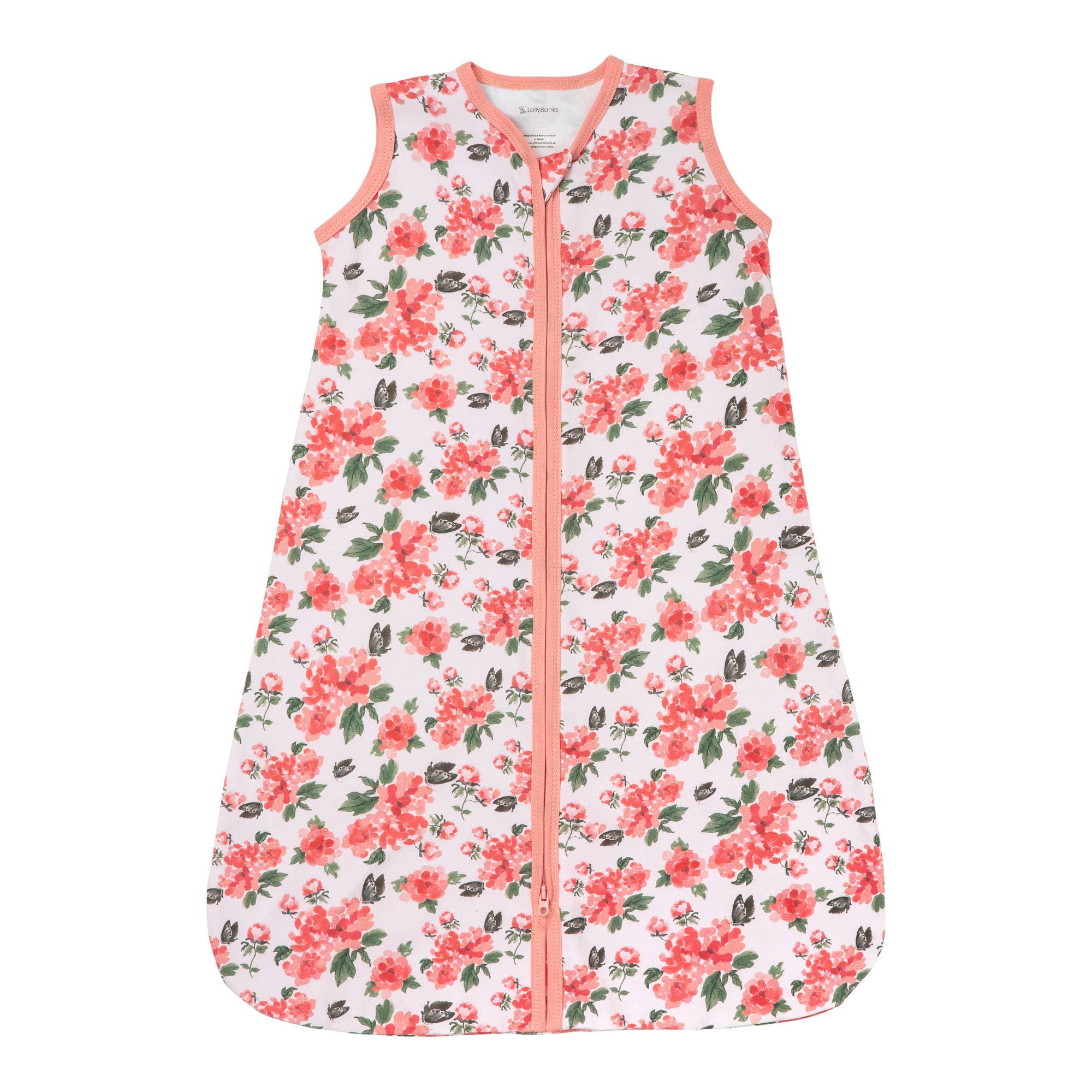 Organic Cotton Sleep Sack 0.5 TOG Pretty in Peony