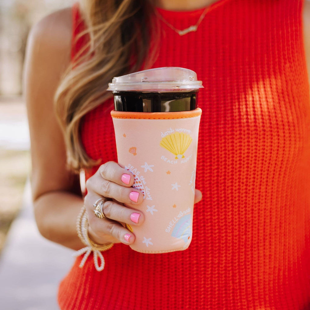 Seashell Affirmations Coastal-Inspired Drink Sleeve