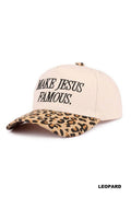 Embroidered Make Jesus Famous Two Tone Cotton Hat