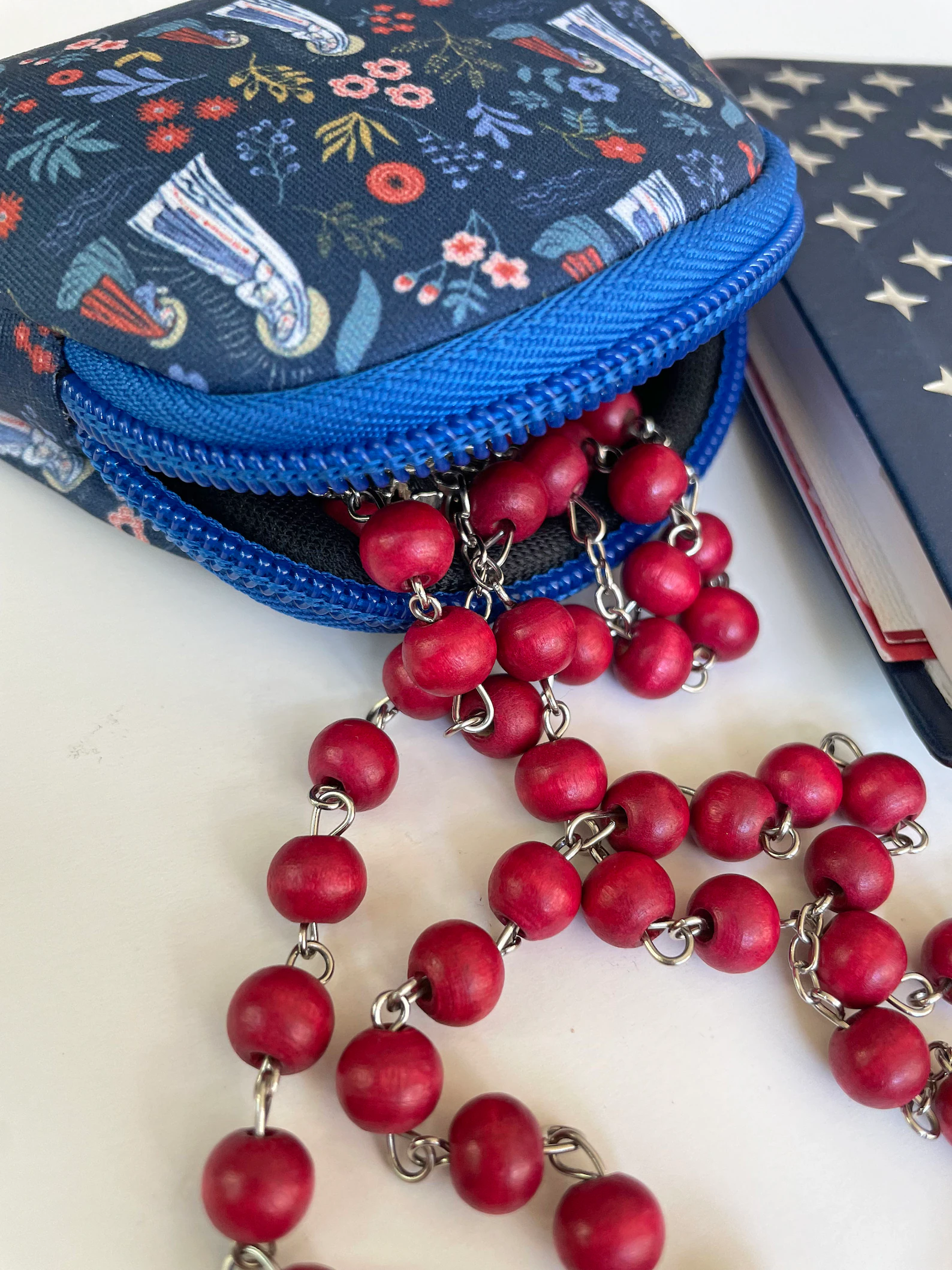 Rosary Our Lady of Lourdes Pouch 
Catholic Gift