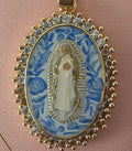Mary in Blue China Necklace