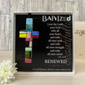 Baptized Cross for Child or Adult: USA Handmade Glass