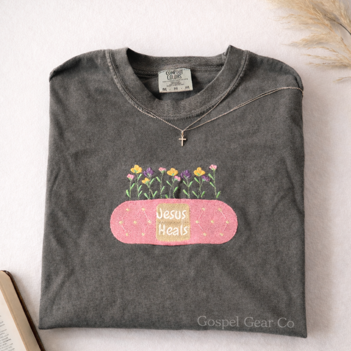 Jesus Heals Embroidered Shirt