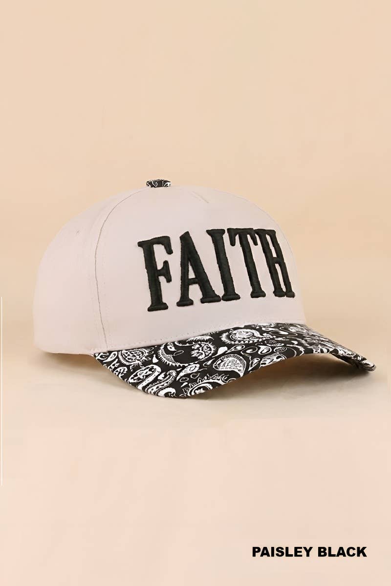Embroidered Faith Two Tone Snapback Hat