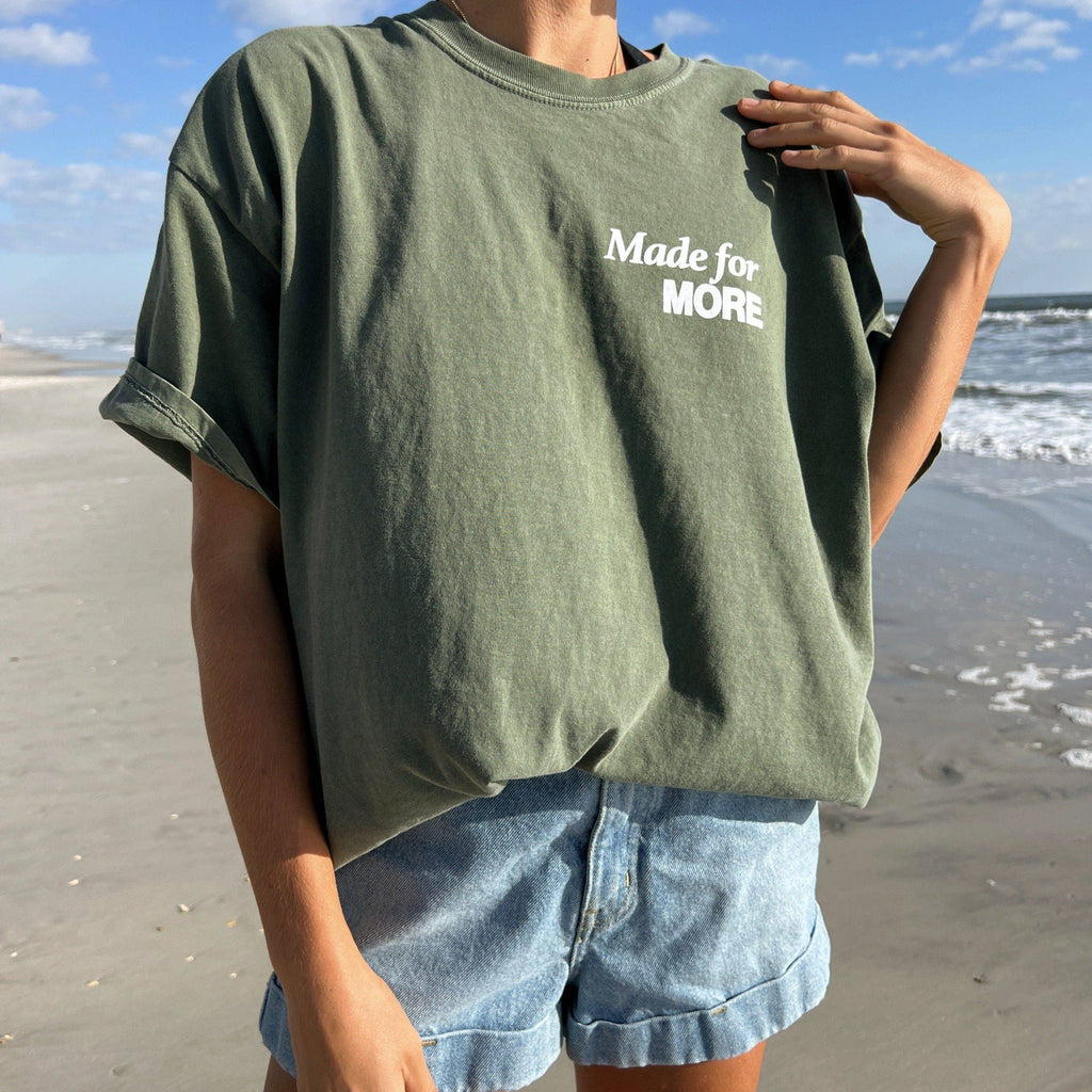RESTOCK! | "MADE FOR MORE" PREMIUM COMFORT COLOR TEE | MOSS GREEN