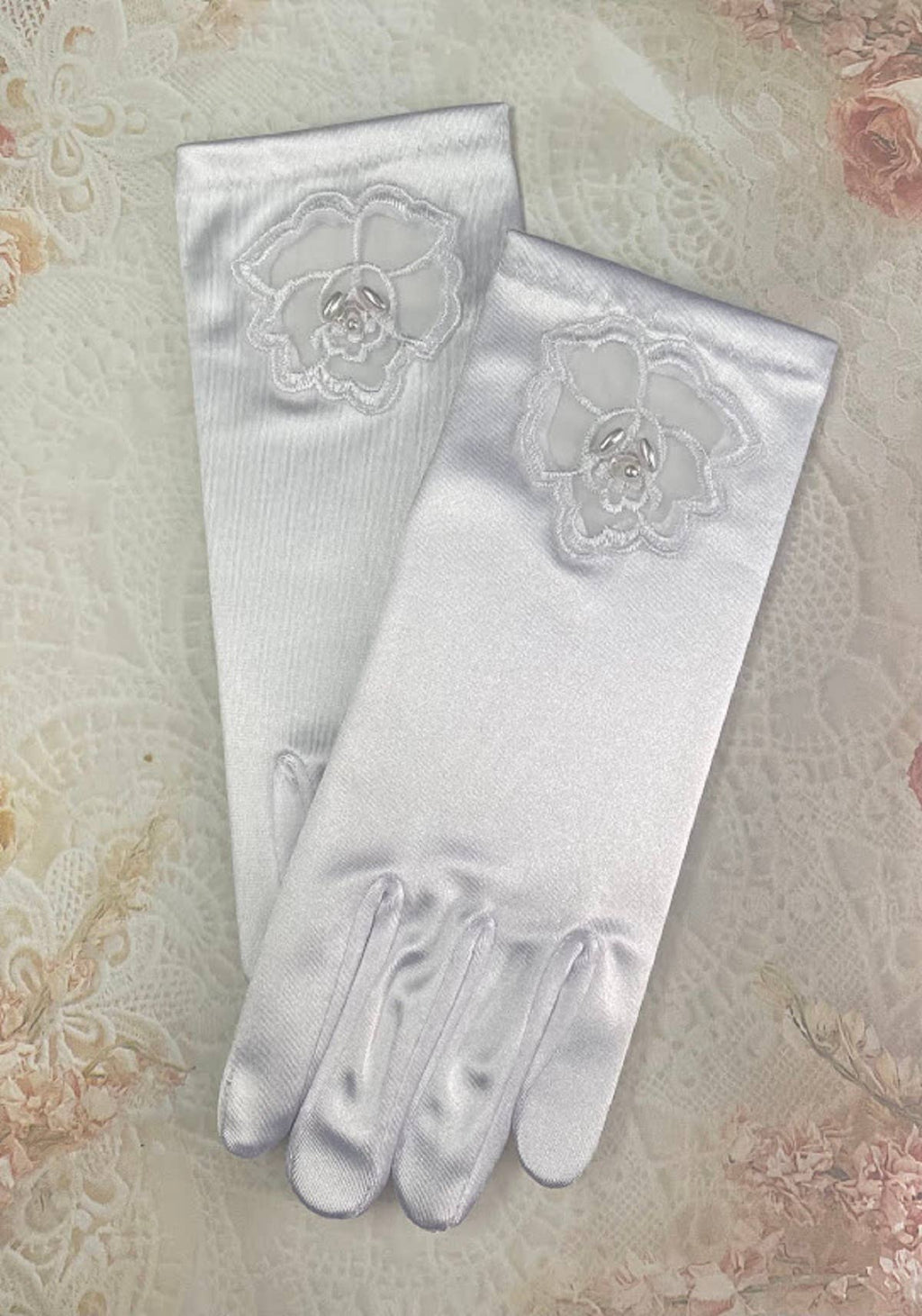 First Communion Gloves White