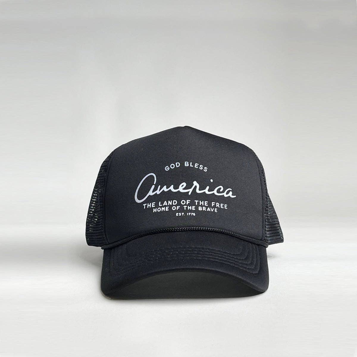 'God Bless' Trucker Hat- Black