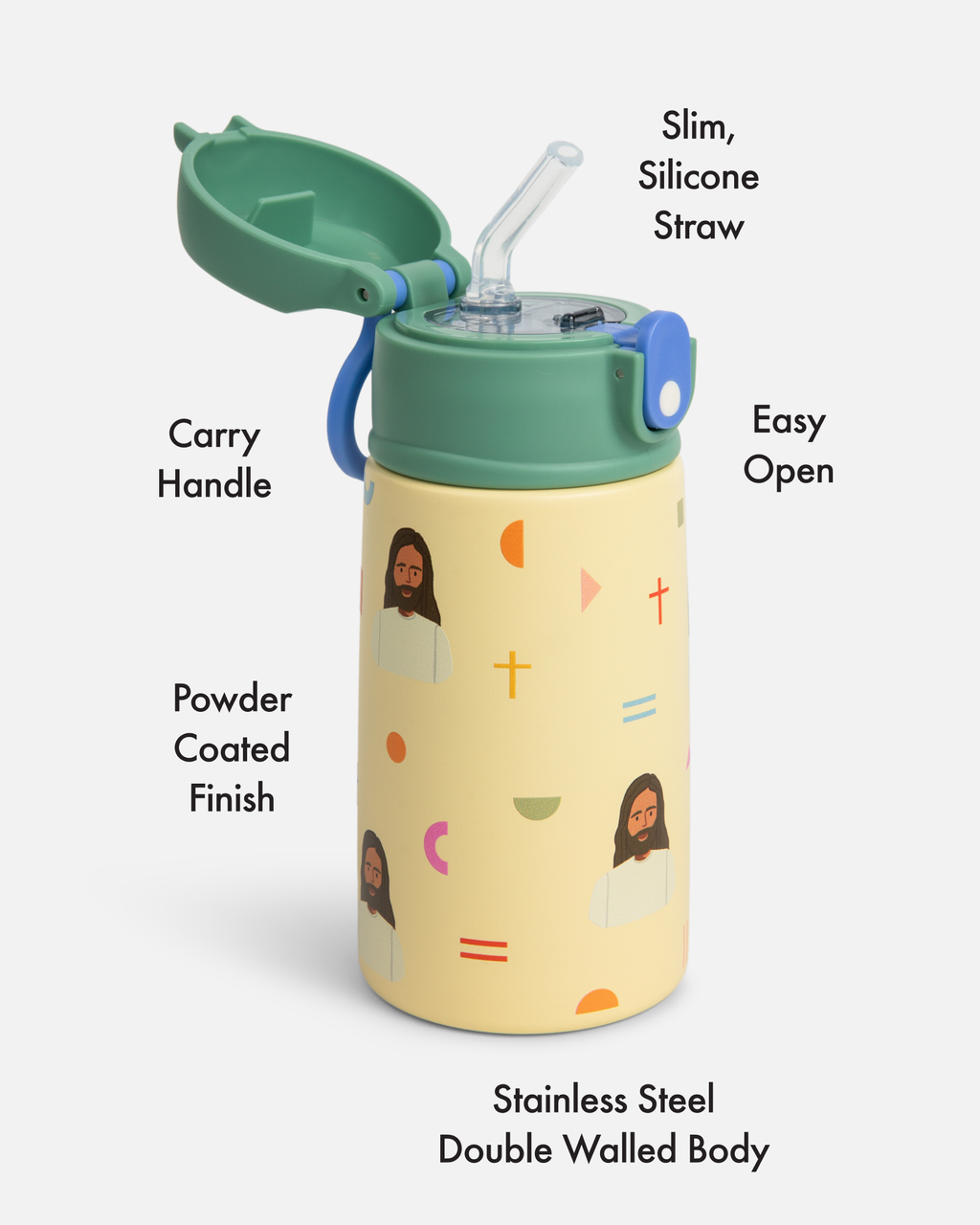 Jesus Water Bottle – 13.5oz Stainless Steel