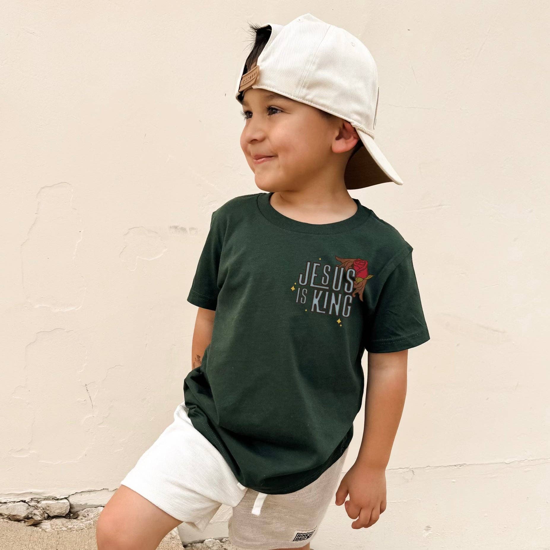 Jesus is King Kid's Pocket Tee