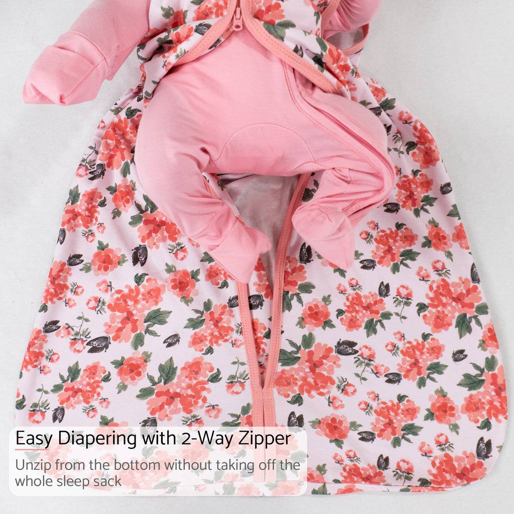Organic Cotton Sleep Sack 0.5 TOG Pretty in Peony
