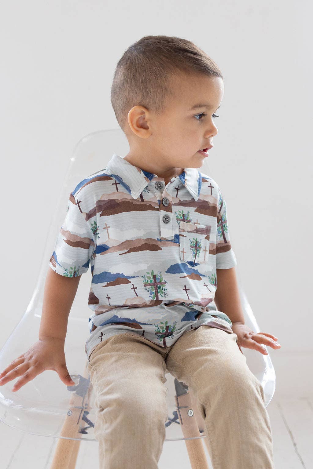 Risen Boys Collard Shirt