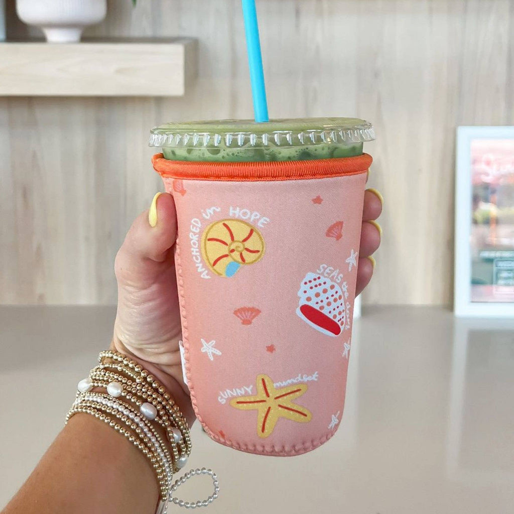 Seashell Affirmations Coastal-Inspired Drink Sleeve