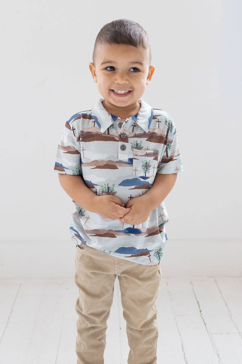 Risen Boys Collard Shirt