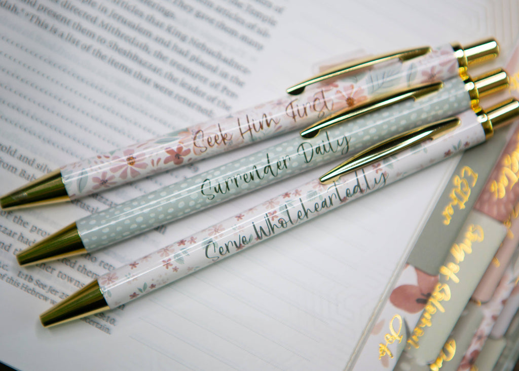 Floral Pens for Bible Study