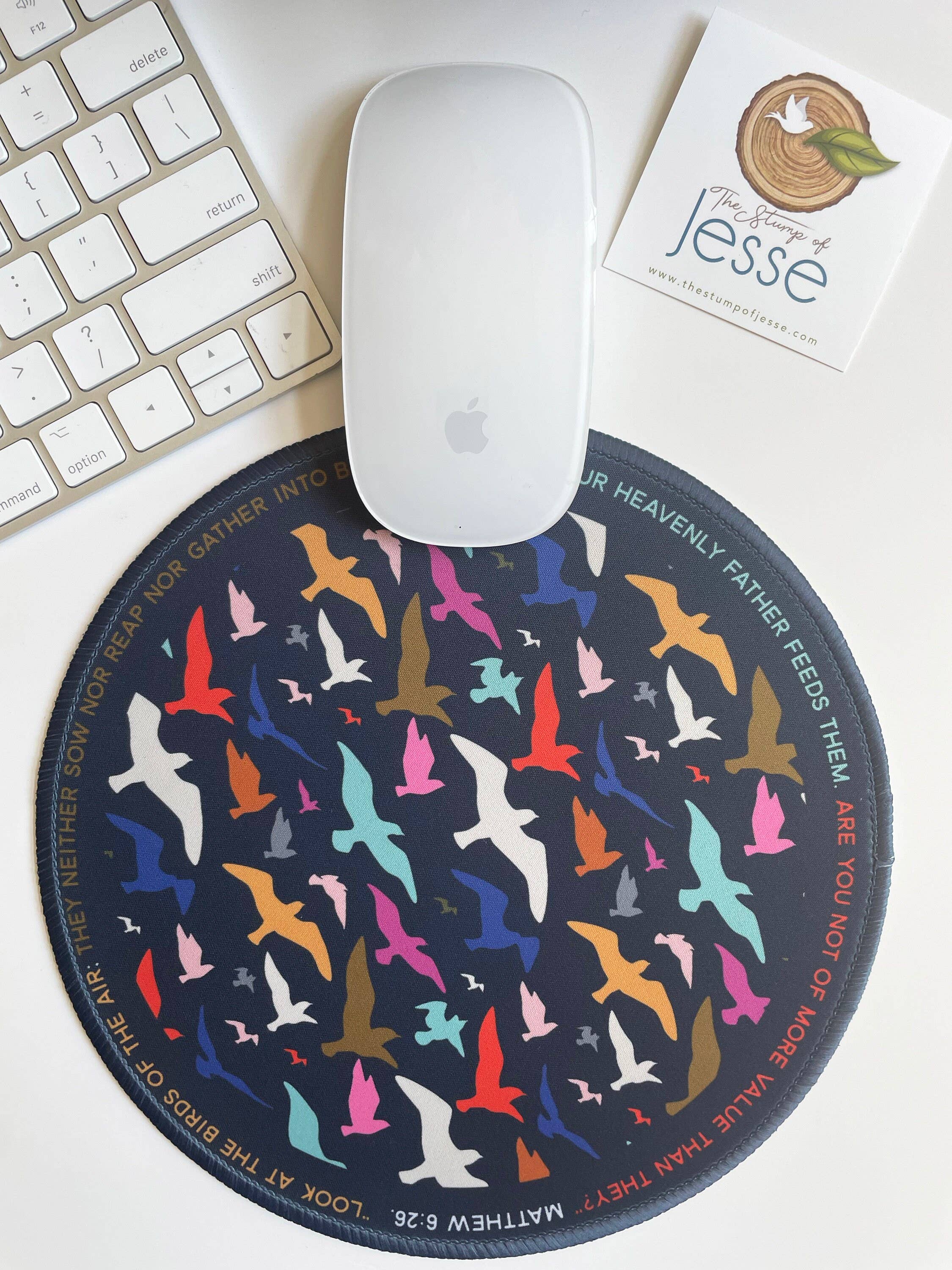 Look at the birds of the Air Mouse Pad I Catholic Gift