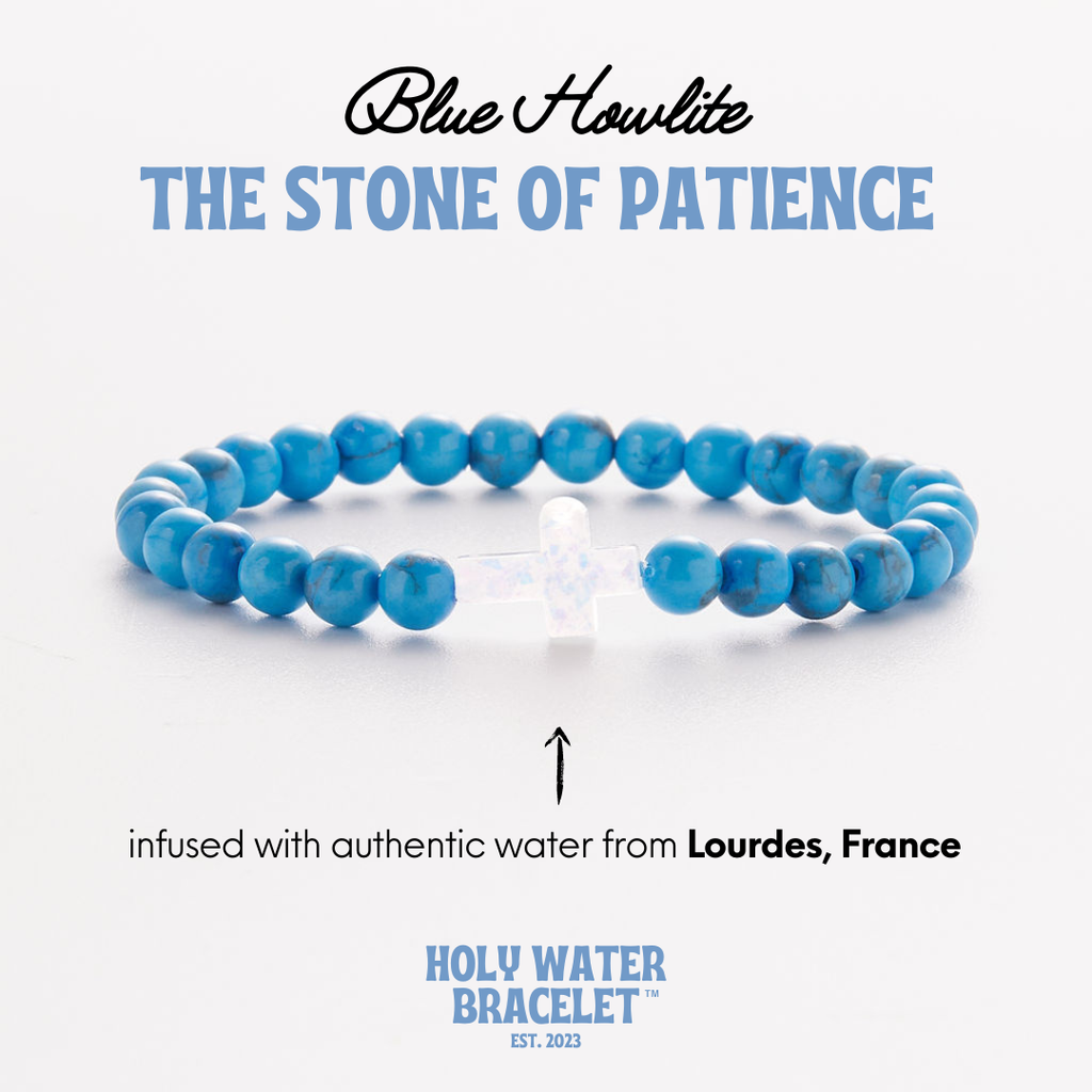 HOLY WATER MEN'S GEMSTONE CROSS BRACELET