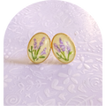 Earrings - Our Lady of Fatima Lavender Studs