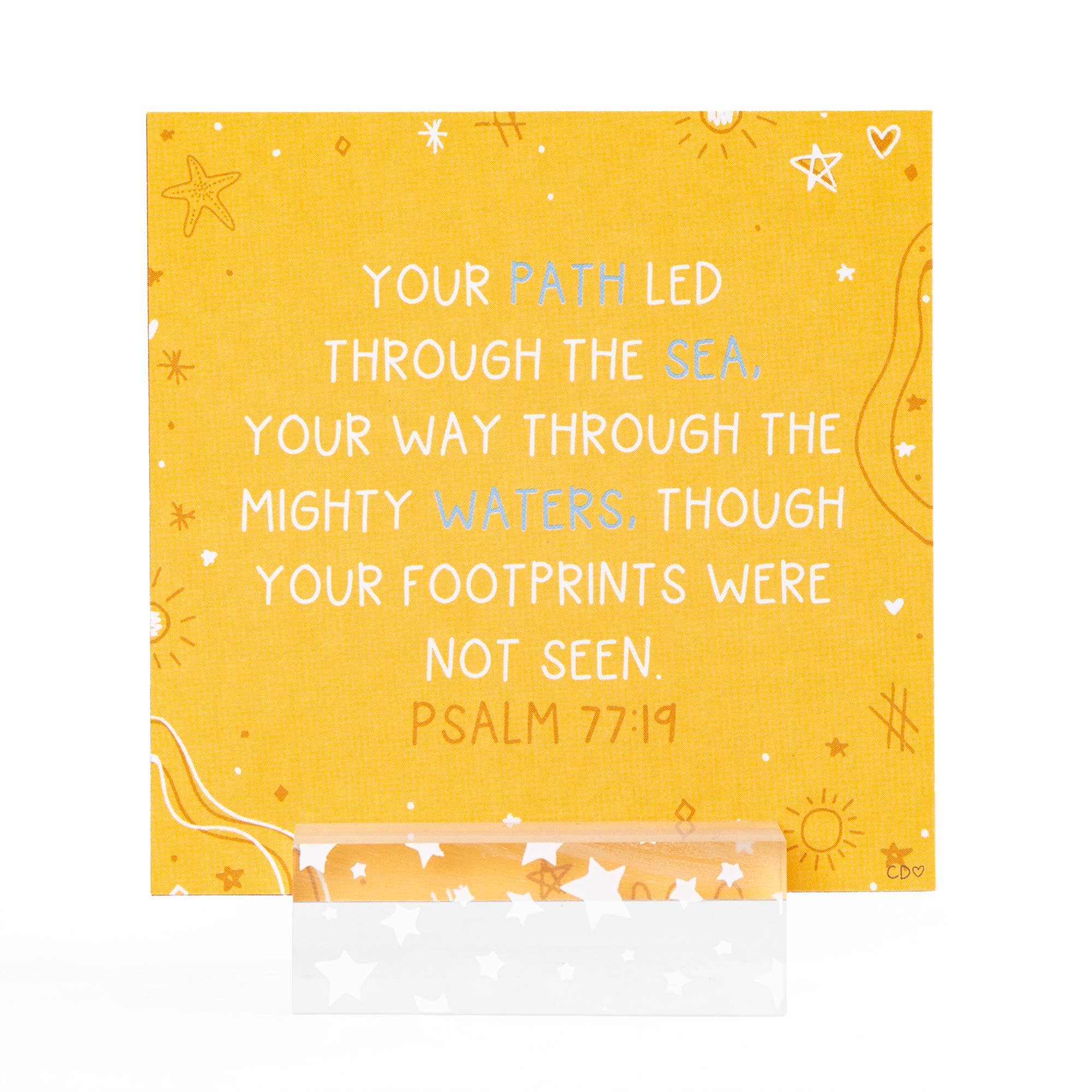 Verses for the Beach – Bible Verse Card Set + Display Stand