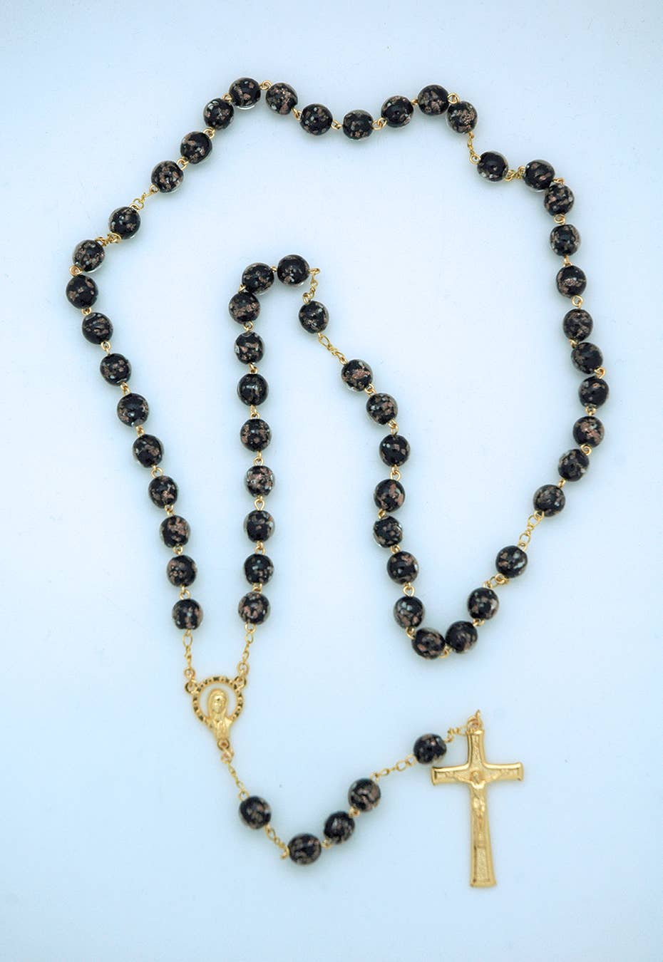 Luminous Black Rosary - Handmade in Fatima, Portugal (Glows in the dark)