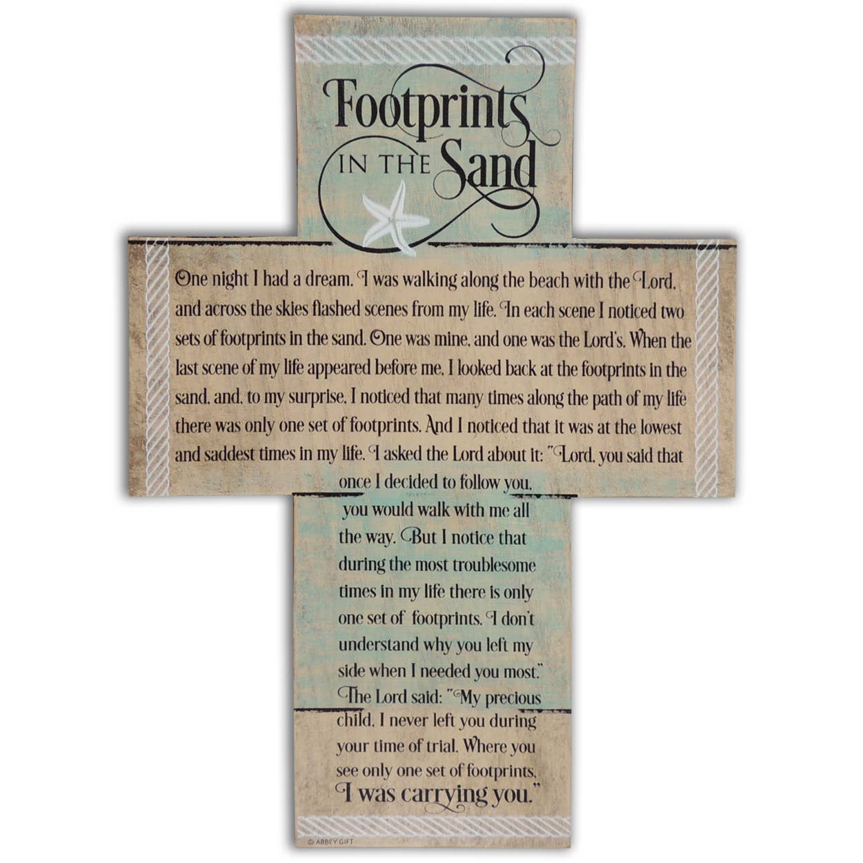 Footprints Wall Cross