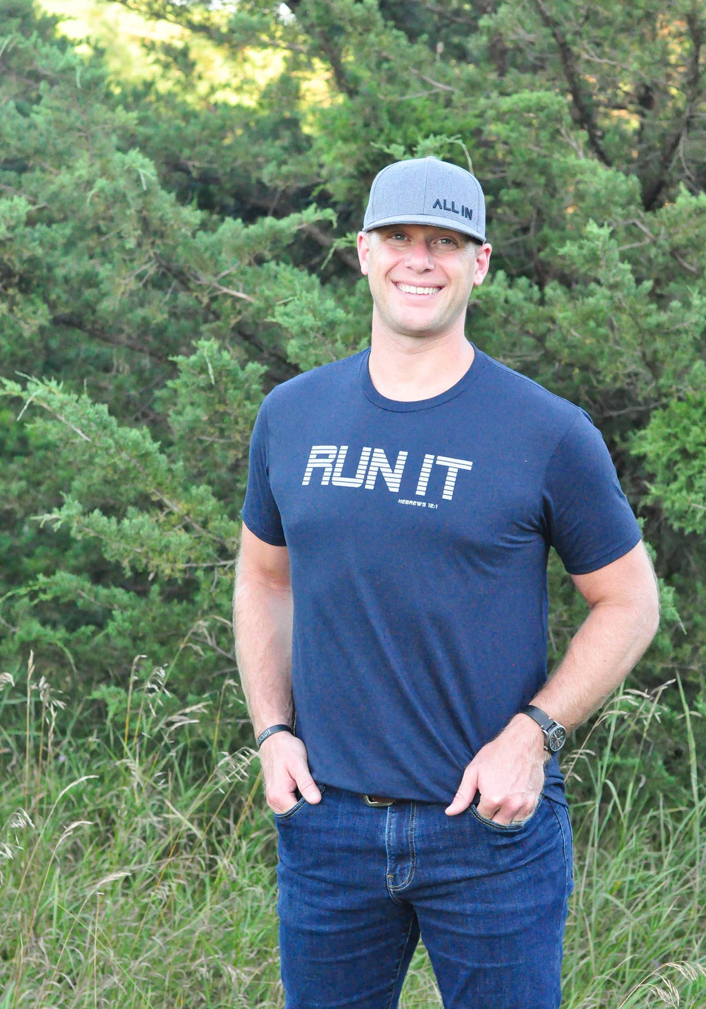 Men's Christian Tee - Run It (The Race) - Bible Verse Tee