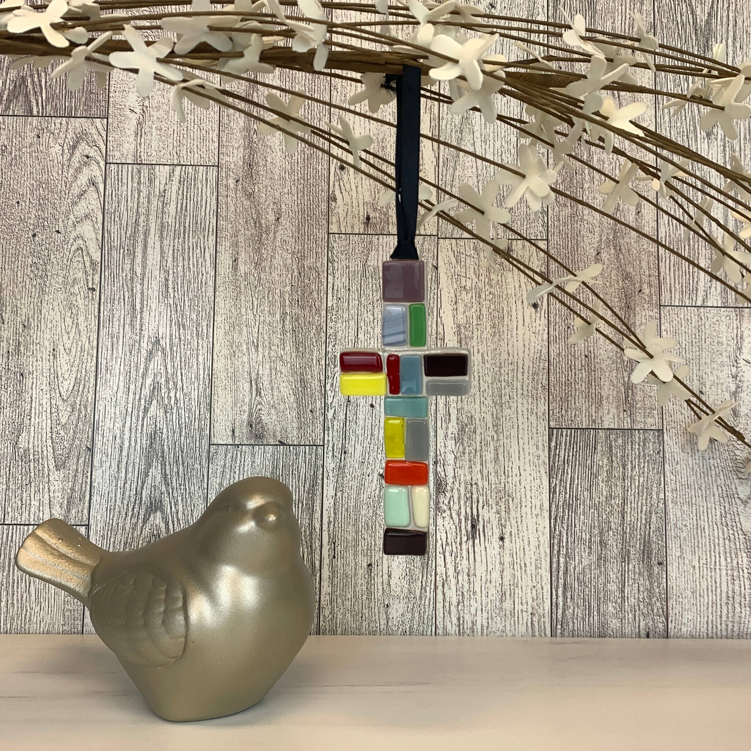 Baptized Cross for Child or Adult: USA Handmade Glass