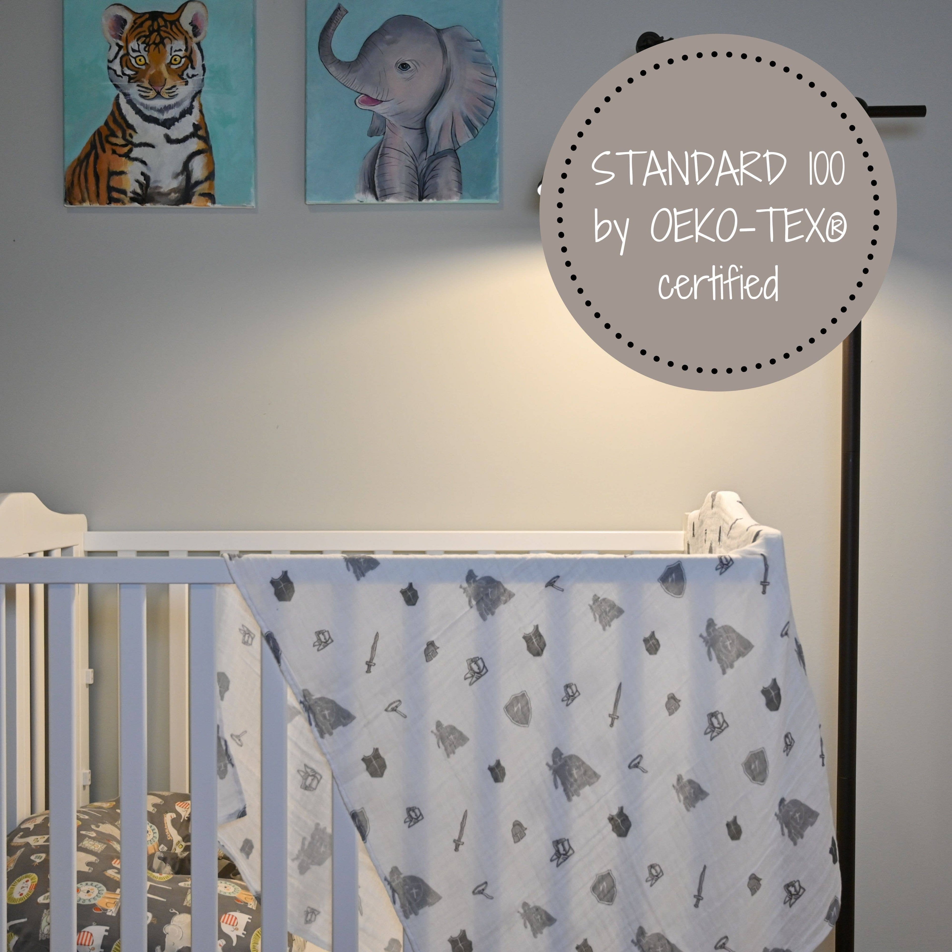 Baby Muslin Swaddle Blanket 47x47 Armor of God