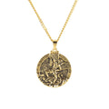 ST MICHAEL MEDAL GOLD PLATE 24" CHAIN