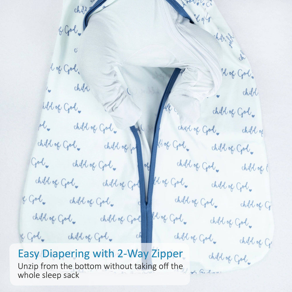 Organic Cotton Sleep Sack 0.5 TOG Blue Child of God