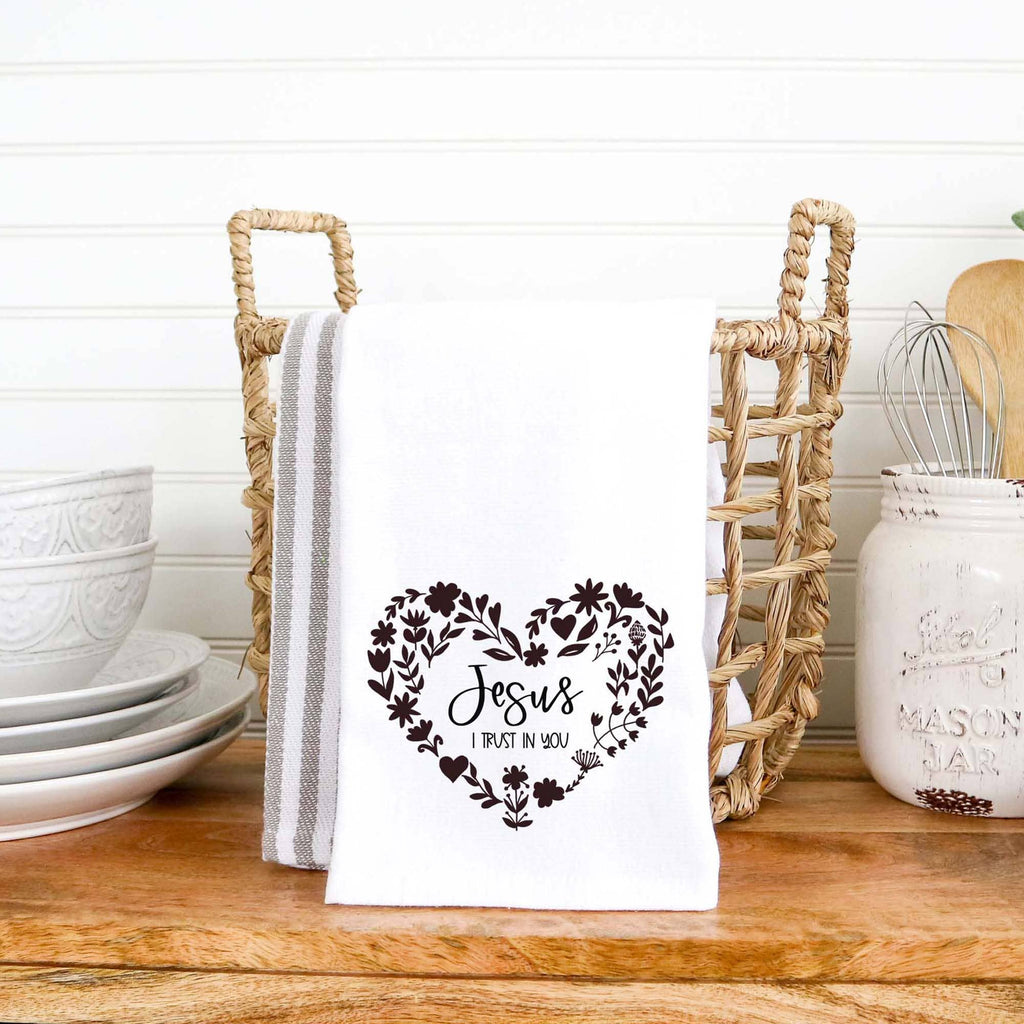 Divine Mercy Catholic Kitchen Towel - Jesus I Trust in You