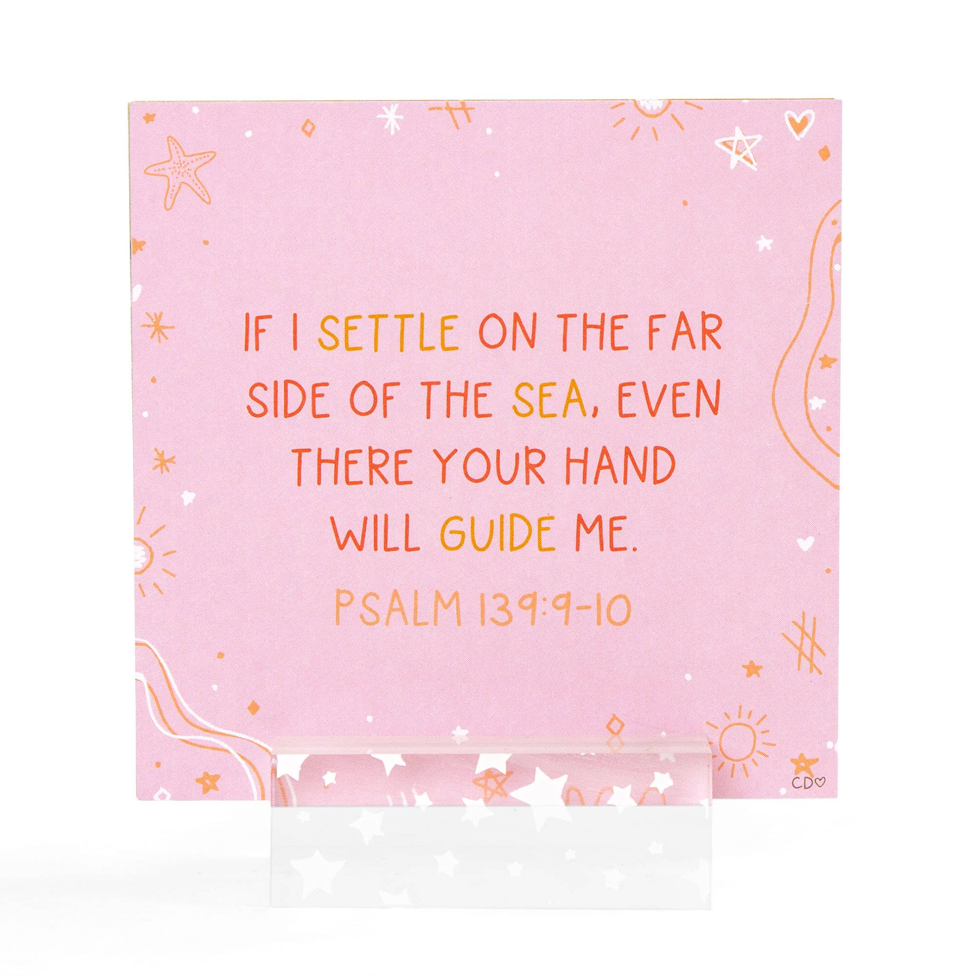 Verses for the Beach – Bible Verse Card Set + Display Stand